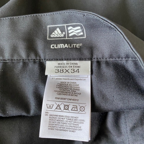 Adidas Men's Black Performance Lightweight Activewear‎ Climalite Golf Pants 38 - Picture 2 of 15